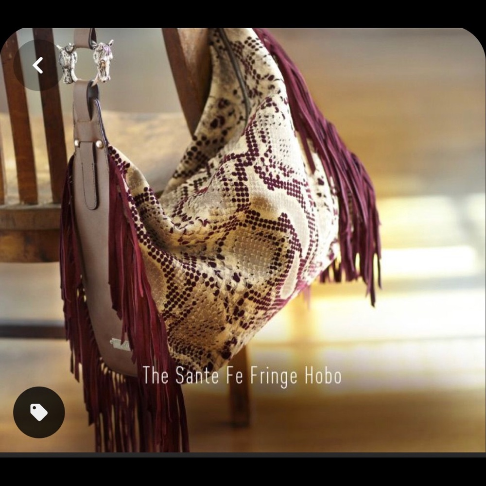 Ariat Santa Fe hobo fringe purse
